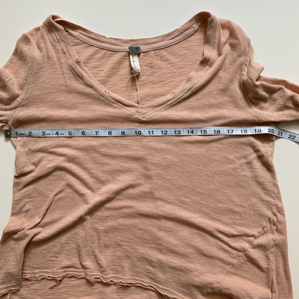 We the Free distressed raw hem top long sleeve - Picture 7 of 8
